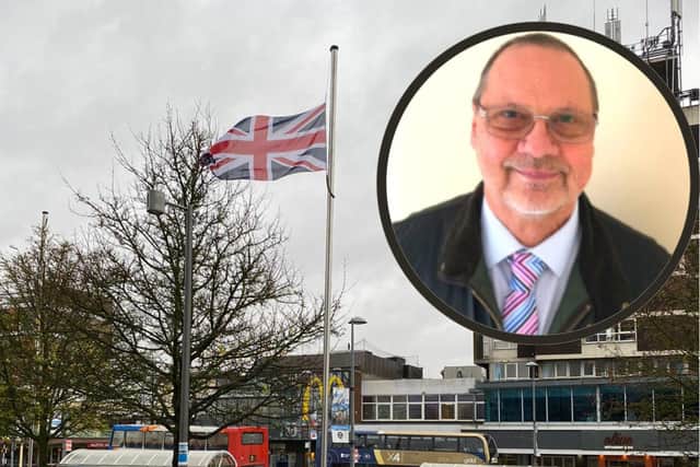 Flags at council buildings have been lowered to mark the death of Cllr Kevin Thurland