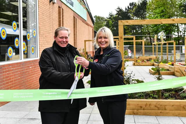 People in Desborough are enjoying a striking new green space bankrolled by shoppers buying carrier bags in Co-op stores across the Midlands.