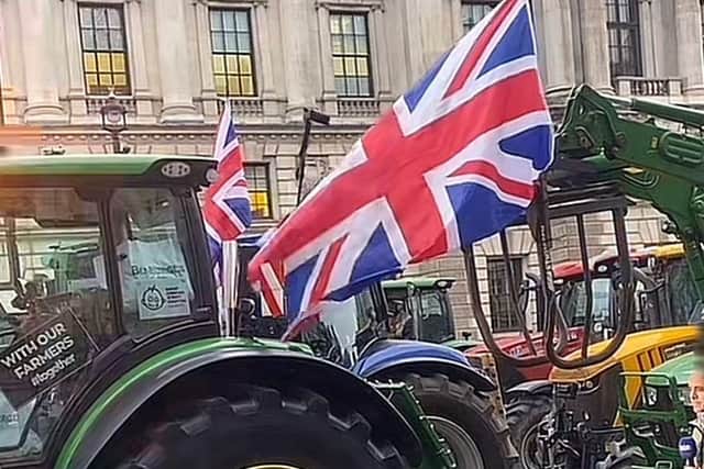 Farmers protest Westminster