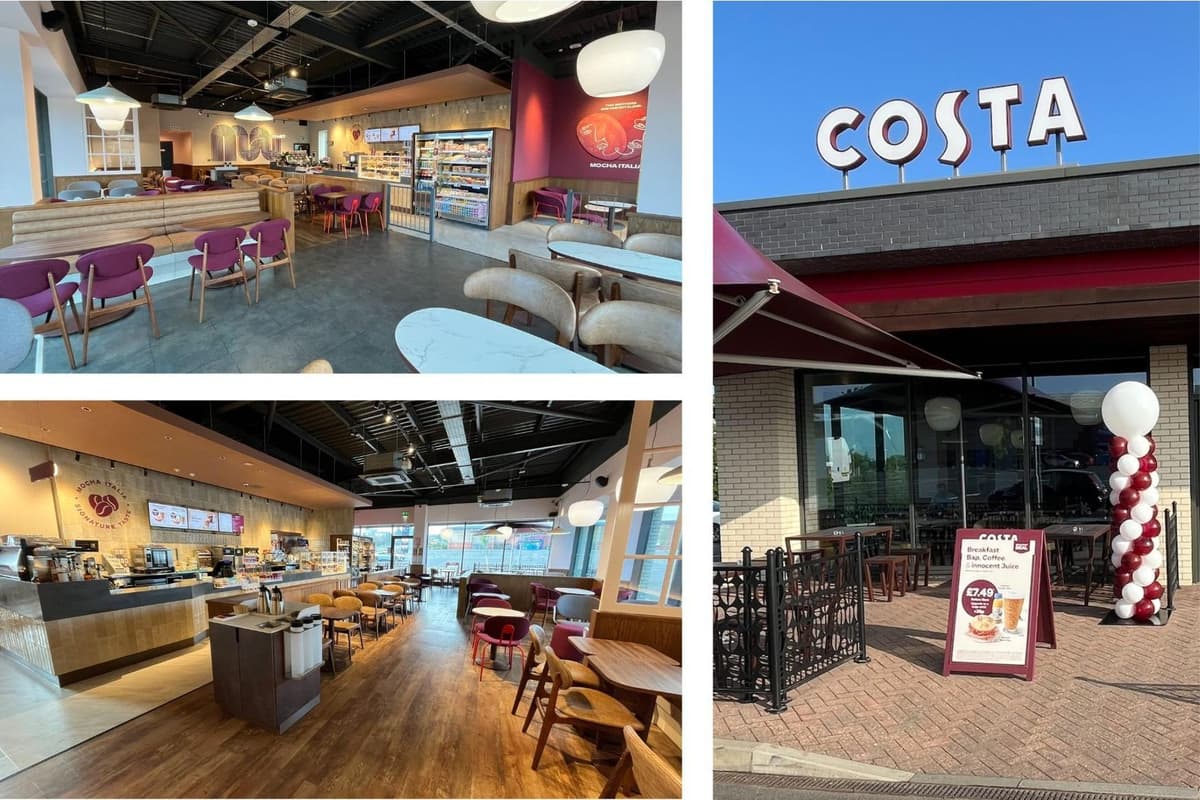 Costa Congleton Costa Coffee re-opens in Kettering Retail Park with modern makeover