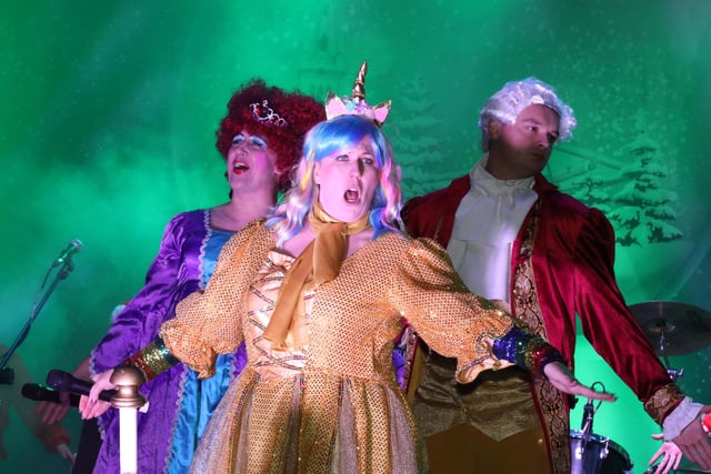 Kettering, Christmas lights switch on - panto stars from Sleeping Beauty