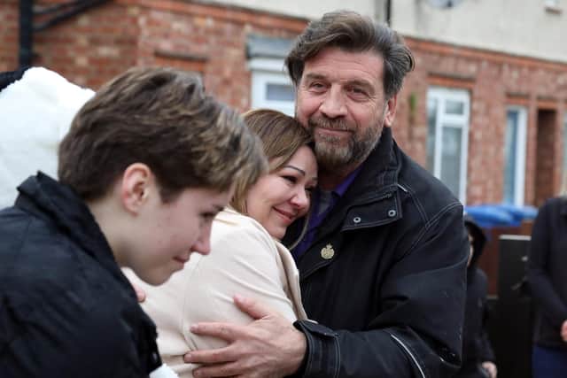 Lindsey McAuley from Kettering and Nick Knowles at the Big Reveal