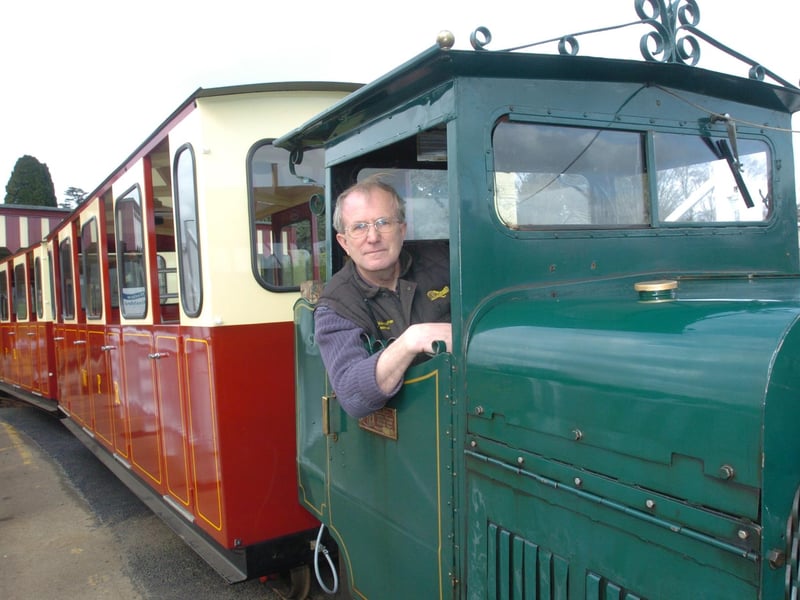 Wicksteed Park train driver Malcolm Fentiman, pictured in Cheyenne in March 2006.