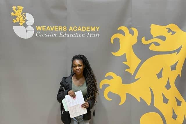 Chelsea achieved grade 8's and 9's across the board at Weavers Academy