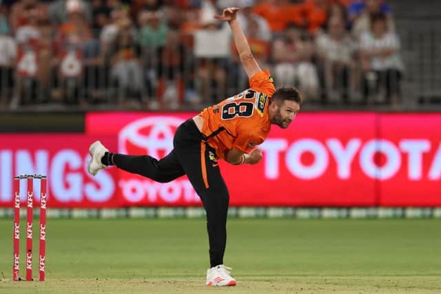 Andrew Tye in action for the Perth Scorchers