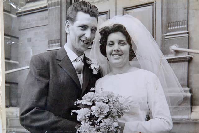 Mavis and Mick Barker were married in Rushden at The Wesleyan Chapel