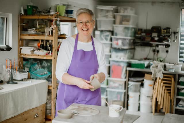 Louise Crookenden Johnson in her Kettering studio/ Lauren Drage Photography