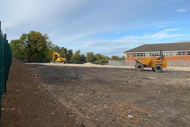 Construction began on the site back in August