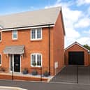An external image of homes at Bellway Northern Home Counties’ Hawthorn Place site, Wellingborough