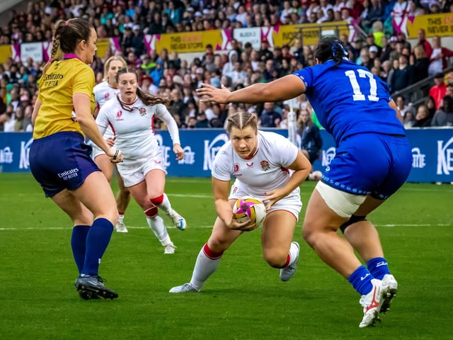Action from England's big win