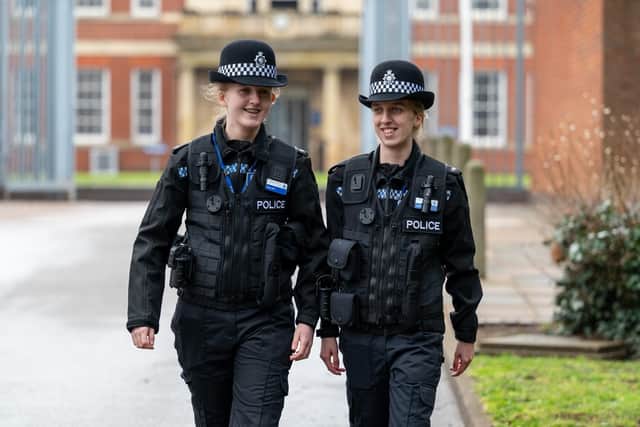 The twins are now police officers with Northamptonshire Police.