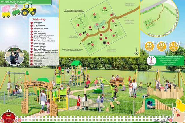 The proposed plans for the new play area in Rothersthorpe.