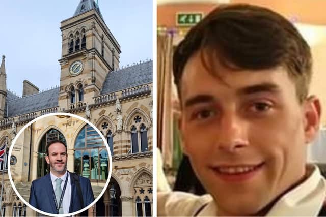 Guildhall in Northampton inset DCI Adam Pendlebury and Shane Fox (family photo) /National World