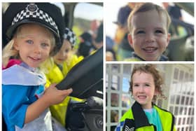 Some of the youngsters who took part in the 'Policeman Plod' event