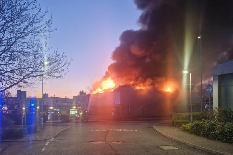 Factory fire Corby, Princewood Road