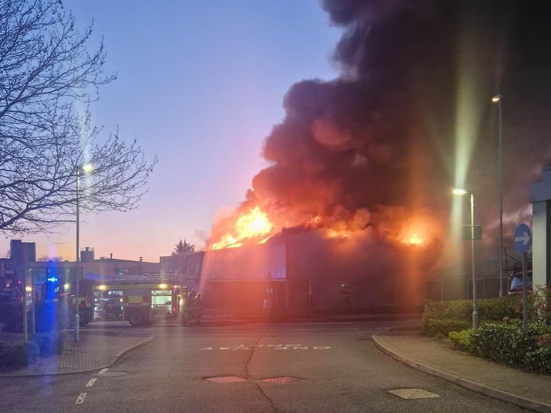 Factory fire Corby, Princewood Road