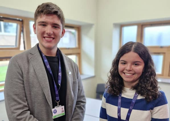 Student president Rufus Liverman and vice president Anisa Talbot organised the fundraising campaign for the Rural Communities Mental Health Foundation.