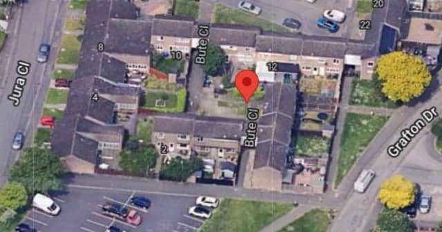 Bute Close, Corby, where the incident is said to have taken place. Image: Google.