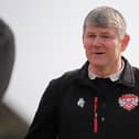 Lee Glover and his Kettering Town team are looking to secure survival on what is set to be a dramatic final day of the season in the National League North. Picture by Peter Short