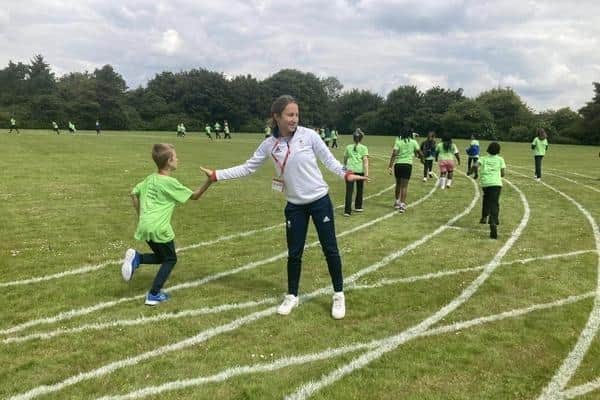 Olympian Shona McCallin MBE joined Orchard Academy for its EMAT torch relay this week