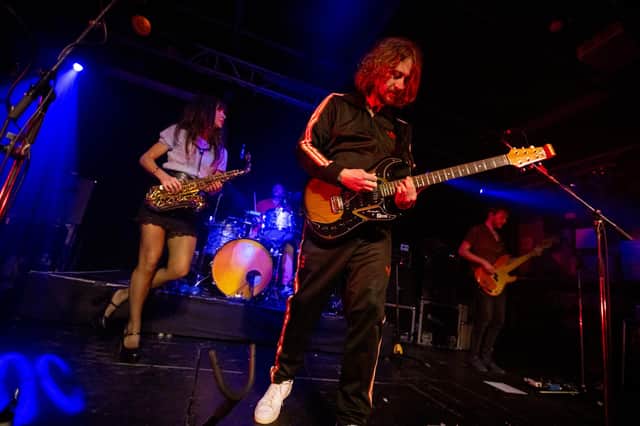 The Zutons on stage at The Roadmender in Northampton on Saturday, February 24, 2024. Photo by David Jackson.
