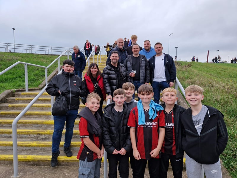 Poppies fans at the FA Cup first round game at Northampton Town