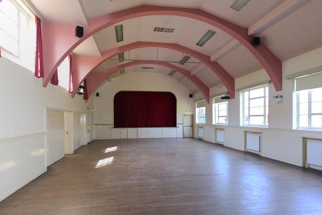 A before picture of the hall.