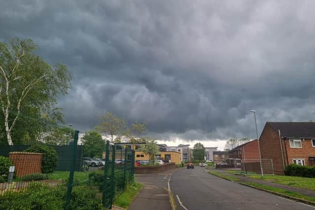 Amanda Weaver caught these cloudy skies overhead in Wellingborough