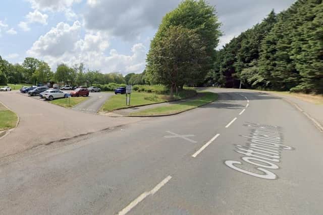 Cottingham Road, Corby near the boating lake / Google