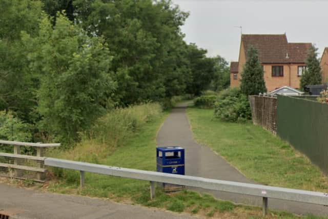 Google Maps view of the path linking the Lewin Road area to the Spread Eagle pub where solar bollard lights will be installed