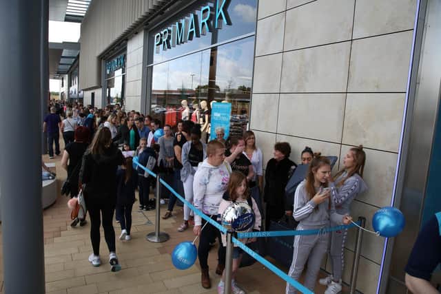 Queues outside Primark on opening day back in July 2017