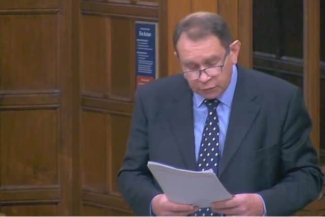 Philip Hollobone speaking in Parliament yesterday. Credit: Parliamentlive.TV