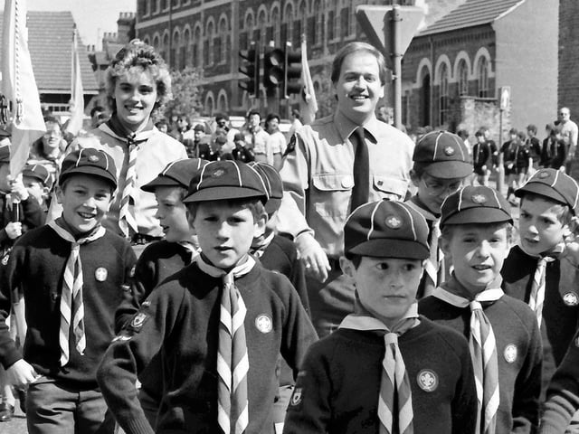 St George’s Day parade Kettering 1988