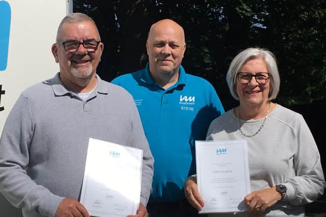 Elaine and Phil with Steve Groves (Northampton Advanced Motorists Chair)