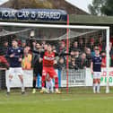 Action from Kettering Town's goalless draw with Buxton at the weekend. Picture by Graham Norris