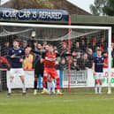 Action from Kettering Town's goalless draw with Buxton at the weekend. Picture by Graham Norris