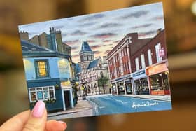One of Sophie Slade's drawings of Northampton town.