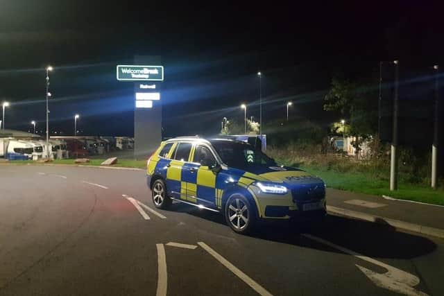 The truckstop at Rothwell (Pic credit: Northants Police)