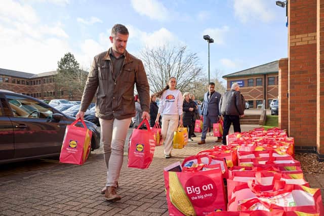 Goods being dropped off for charity at Commsave HQ