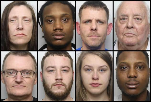 Faces of a few thugs, drug dealers, thieves and sex offenders put behind bars at Northampton Crown Crown during October