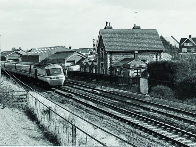 Desborough railway station pictured in the 1980s after its closure
