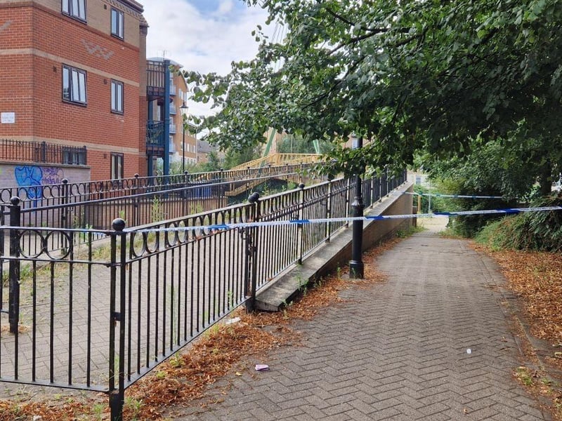 First pictures from the scene on Friday August 1 morning.