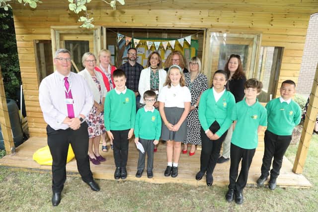 Members of the Junior Leadership Team meet with guests in the 'Pen Palace'