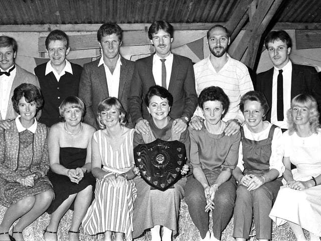 Mixed rounders team from Burton Latimer presentation evening 1983