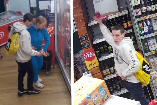 This pair could help police with their probe into a shoplifting offence in Uppingham. Image: Budgens Uppingham