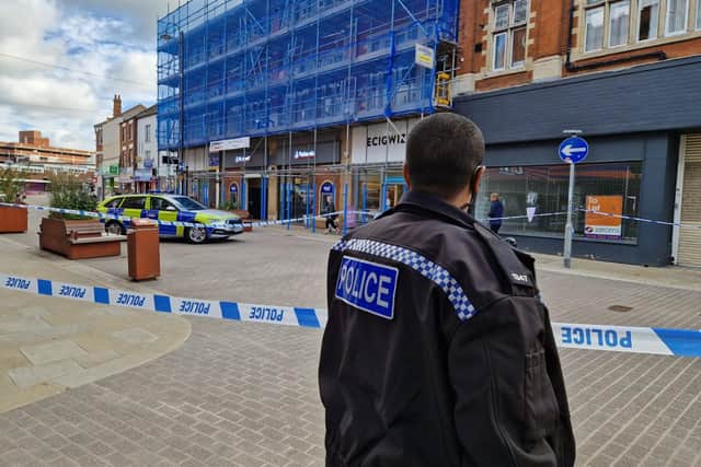 Police at the scene