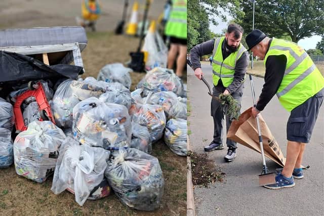 The Wellie Wombles collected 55 bags of waste at a litter pick on August 30