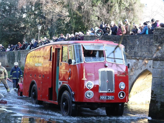 Annual Boxing Day Squirt between Geddington Volunteer Fire Brigade and Northants Fire and Rescue at Geddington Ford/National World
