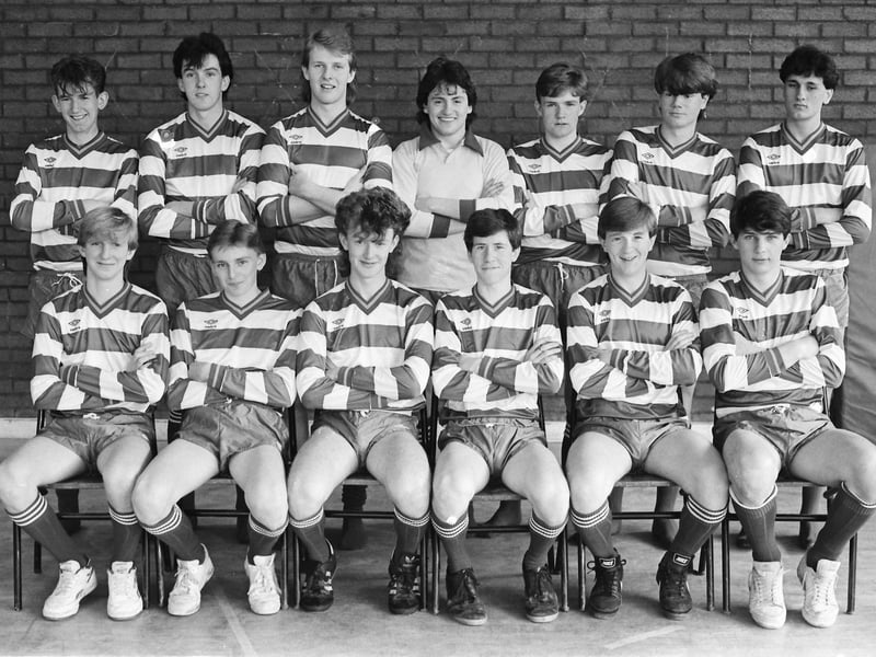 Another football team from Our Lady and Pope John School Corby - in 1987 - was identified by Thomas Wright. He named Craig Woods as one of the players.