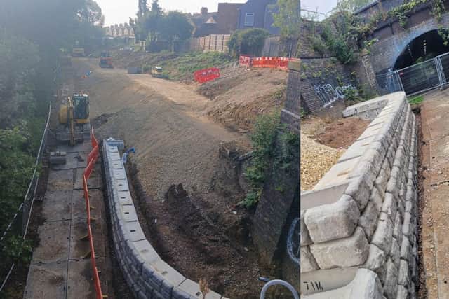 Work began on the new ramp in May
